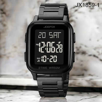 RELOJ NEGRO METALICO HOMBRE