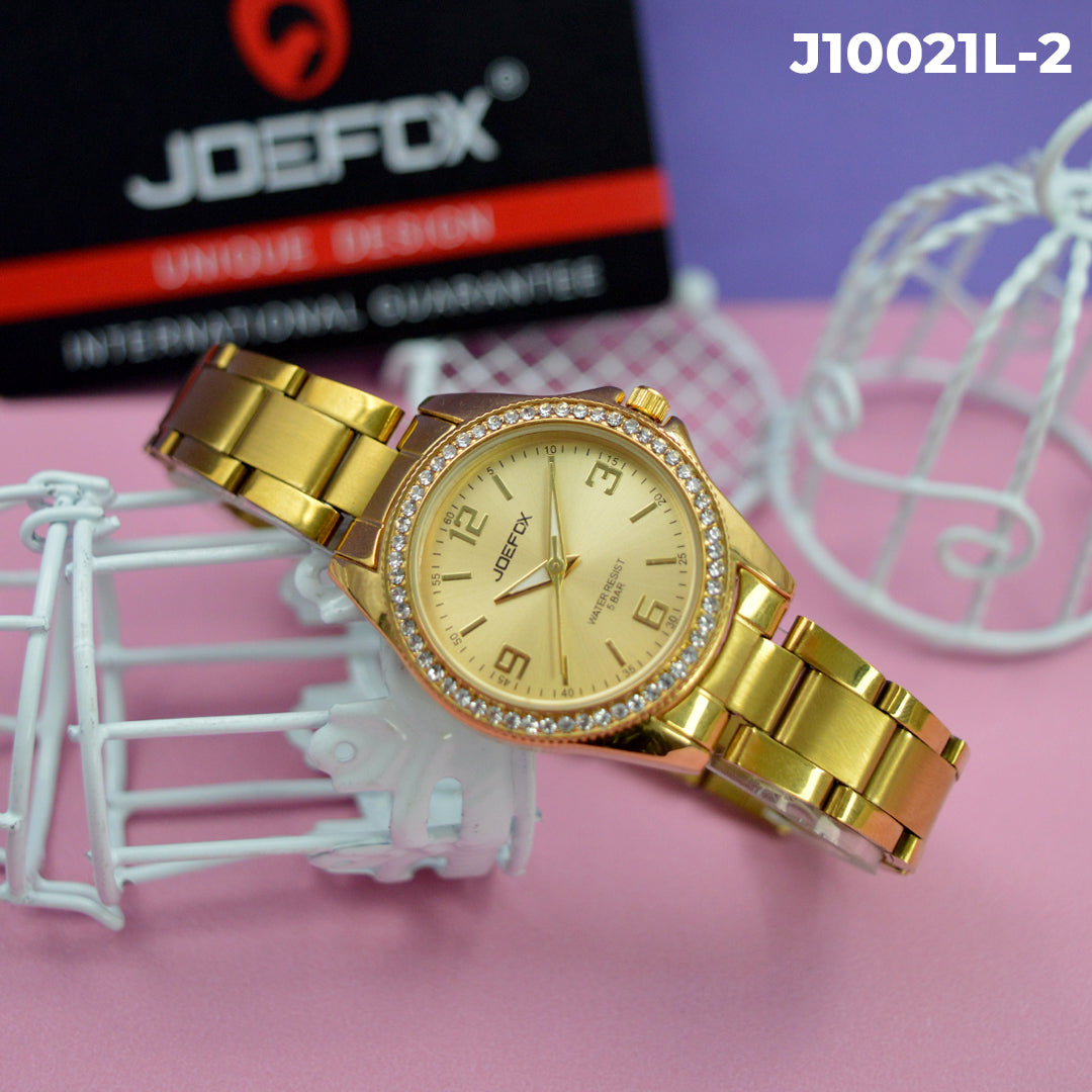 RELOJ JOEFOX ANÁLOGO METÁLICO DAMA